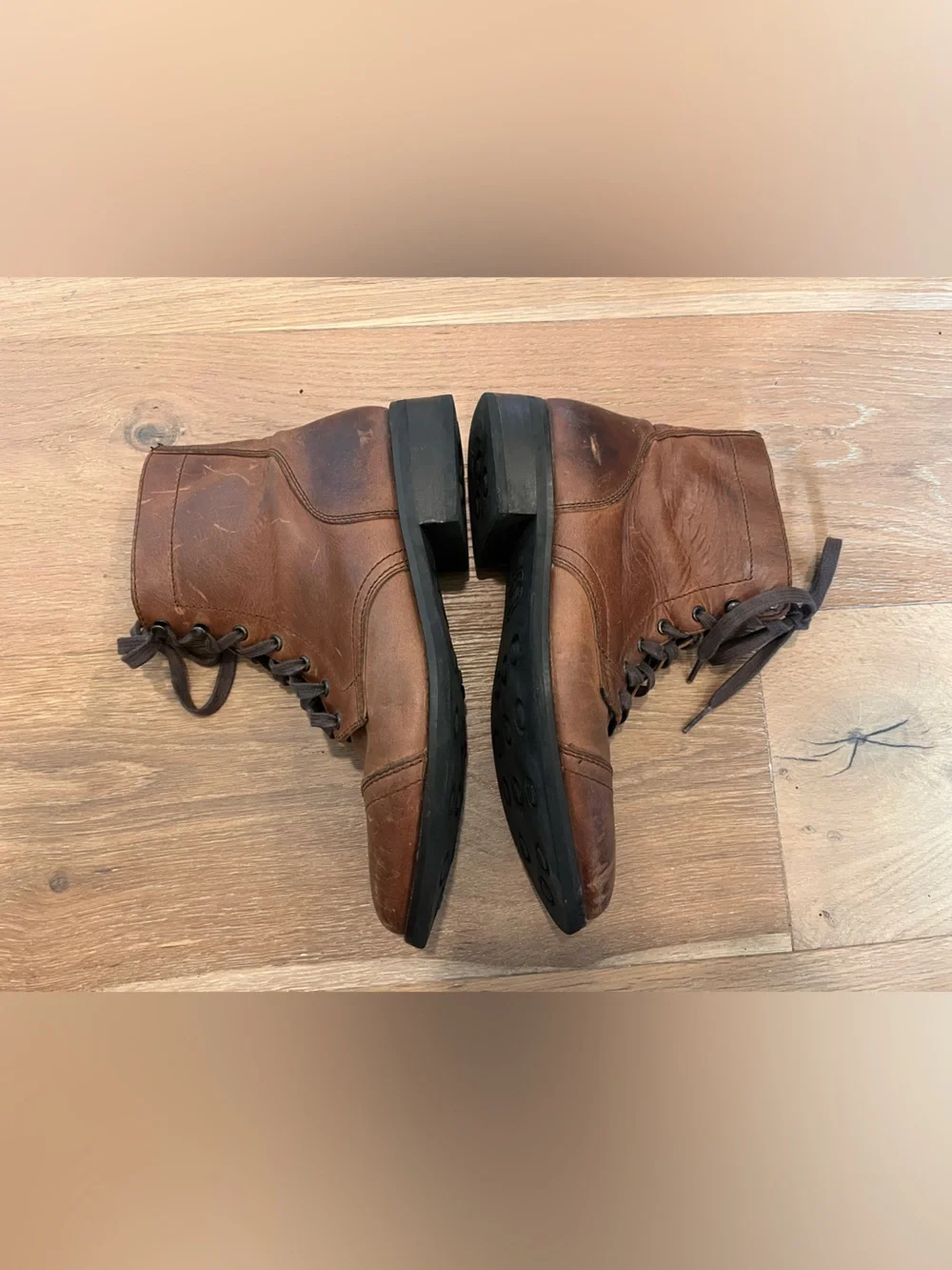 THURSDAY BOOT CO. Men's Brown Leather Captain Boots Fisherman Academia Preppy 9